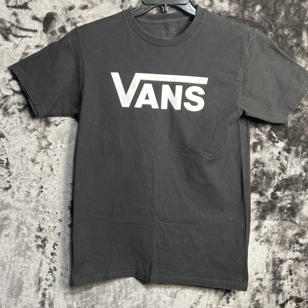 Vans Shirt Men's Small Short Sleeve Crew Neck Lightweight Classic Fit Black